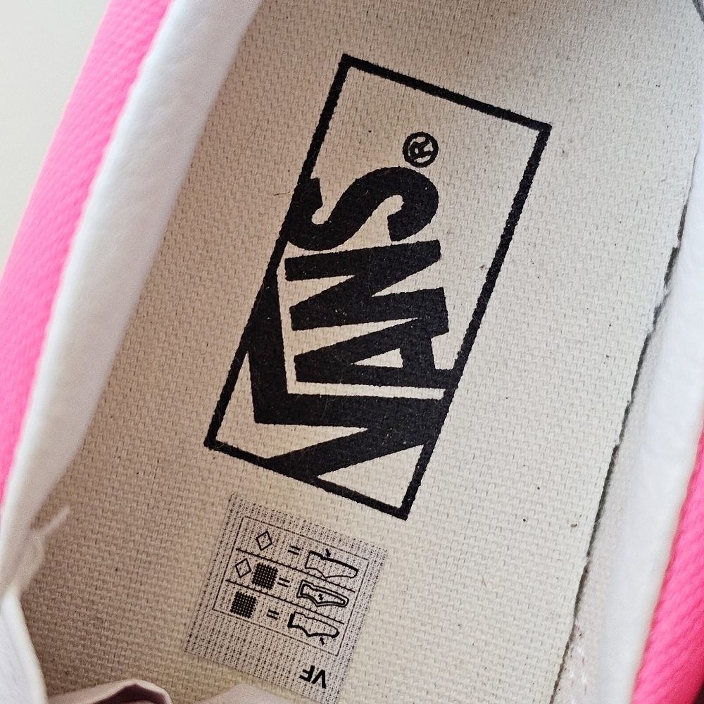 Vans Classic Slip-On Neon Pink Canvas Sneakers Women’s 6.5 Skate Casual - Picture 9 of 10